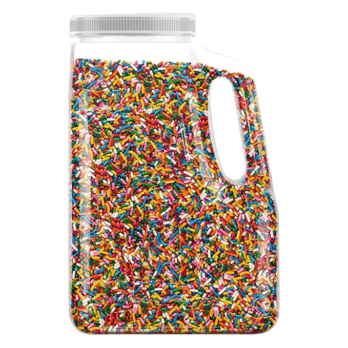 Unpretentious Rainbow Sprinkles, Dessert Decorating, Colorful Jimmies, Bulk Size (7 Pound)