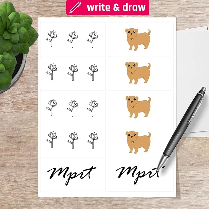 MPRT 2" x 4" Shipping Address Labels 1000 Label Stickers Paper for Laser & Inkjet Printer 10 per Page Printable Mailing Labels - Matte, 100 Sheets (Pack of 2)