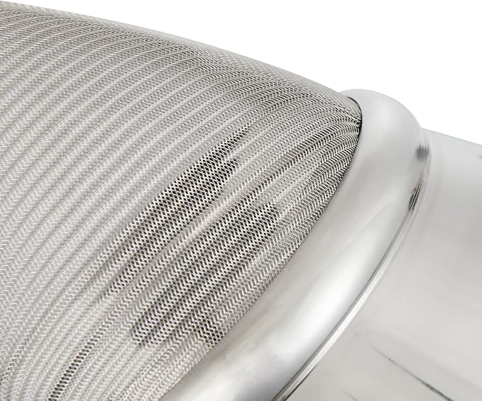 Restaurantware Chinois Strainer 1 Count 11.8" Stainless Steel Bouillon Cone with Extra Fine Mesh China Cap Strainer for Sauces, Stocks, Soups, Broths, Sifting, Sieving, Professional Kitchen Tools