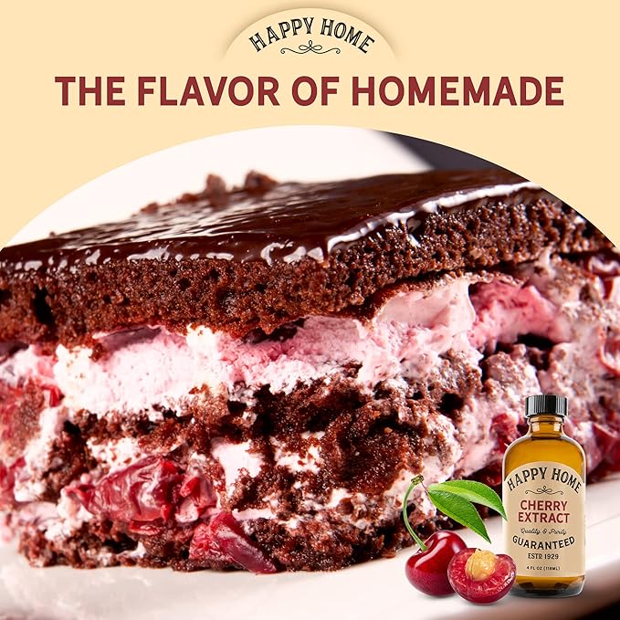 Happy Home Natural Cherry Flavor - Certified Kosher, 4 oz. (Pack of 2)