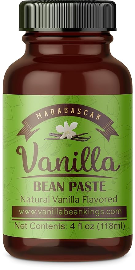 Vanilla Bean Paste for Baking and Cooking - Gourmet Madagascar Bourbon Blend made with Real Vanilla Seeds - 4 Ounces