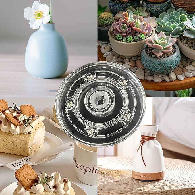 2PCS 4" Small Lazy Susan Turntable, Clear Acrylic Ball Bearing Rotating Tray Display Base for Spice Rack Table Cake Kitchen Pantry Decorating, 40 lb Load, 360° Smooth Rotation