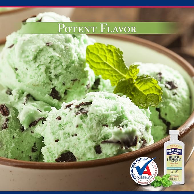 Happy Home Natural Peppermint Flavoring, Non-Alcoholic, Certified Kosher, 7 oz.