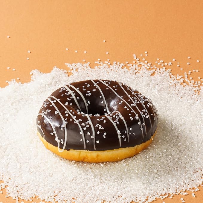 Sujoygar White Saning Sugar Sprinkles, 5oz Edible White Sugar Crystals for Cocktails, Cake Sprinkles for Chocolate Ice Cream Toppings Cupcake Decoration Wedding Party Cookies Baking Dessert Food Supplies