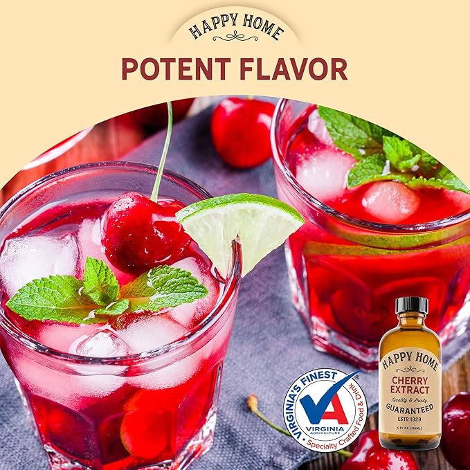 Happy Home Natural Cherry Flavor - Certified Kosher, 4 oz. (Pack of 2)