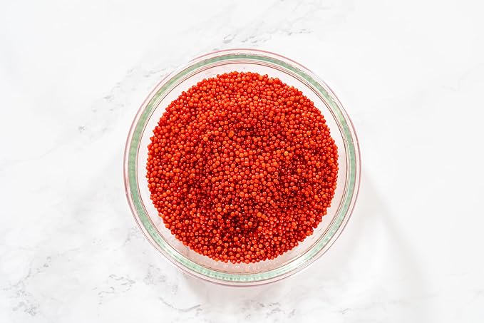Bakerpan Red Nonpareils Sprinkles - 7 Ounces Red Sprinkles for Cake Decorating - Edible Nonpareils for Cupcakes, Ice Cream, Cake Decorations (Made in USA)