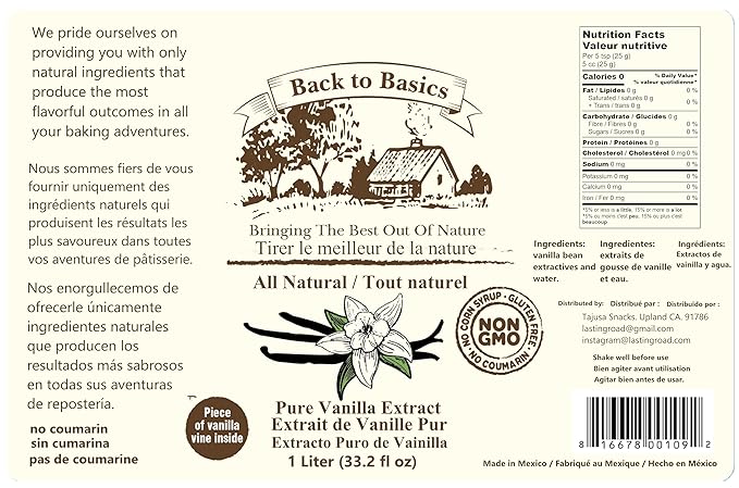 Back to Basics Vanilla (33 Oz (1 Liter) (Pack of 1))