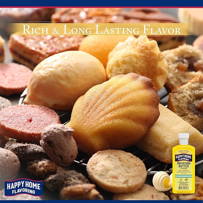 Happy Home Imitation Butter Flavoring, Non-Alcoholic, Certified Kosher, 7 oz.