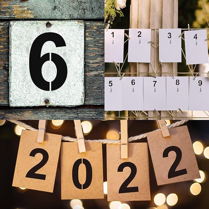 10 Inch Number Stencils Plastic Number Stencils Reusable Digital Painting Templates for Cake Stencil Address Templates