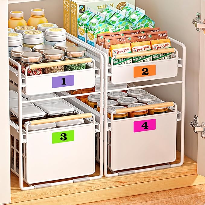 YSHIHE 2" x 4" Colored Labels Stickers 8 Colors Bright Moving Labels 24 Sheets,240 Labels for Laser/Inkjet Printer, Permanent Adhesive