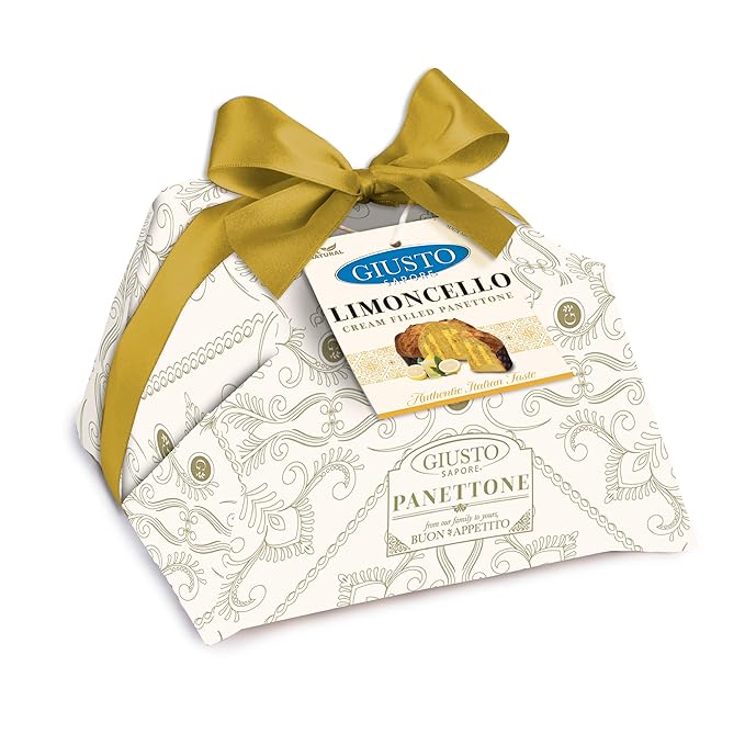 Giusto Sapore Authentic Italian Panettone Filled with Limoncello Cream - New and Imported from Italy, Family Owned - 28.21 oz
