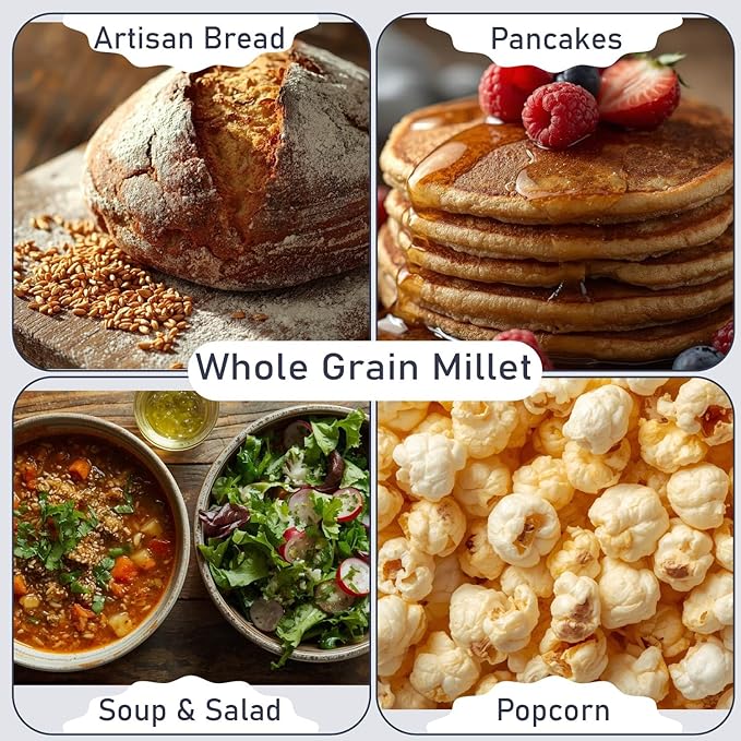 Great River Organic Milling Organic Whole Grain Sorghum | High-Protein Ancient Grain | Non-GMO, Kosher Certified | Ideal for Salads, Pilaf, Porridge, Baking & More | 5 Lb