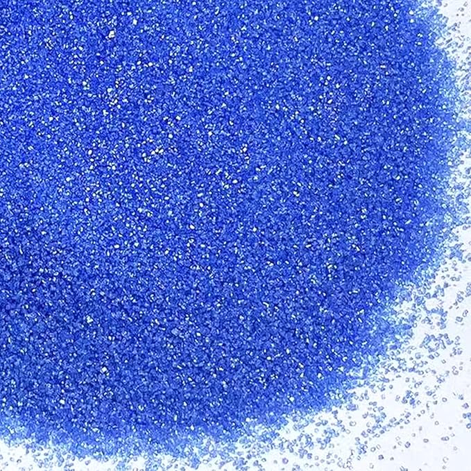 PhilaeEC Royal Blue Sanding Sugar Edible Sparkling Crystals for Baking Cake Decoration Cookie Ice Cream Cupcake Toppers Wedding Party Valentines Halloween Christmas Supplies 5oz