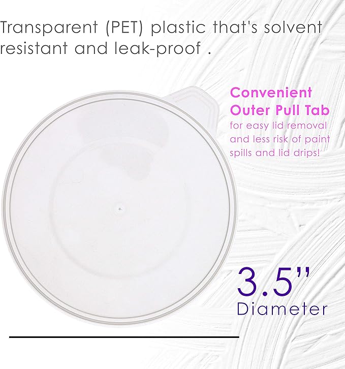 Pouring Masters 12-Pack Mixing Cup Lids for 12 Oz (350ml) Graduated Plastic Measuring Cup Lids - Storage Seal Top for Pouring Masters Automotive Paint Mixing Cups, Epoxy Resin, Art Supplies