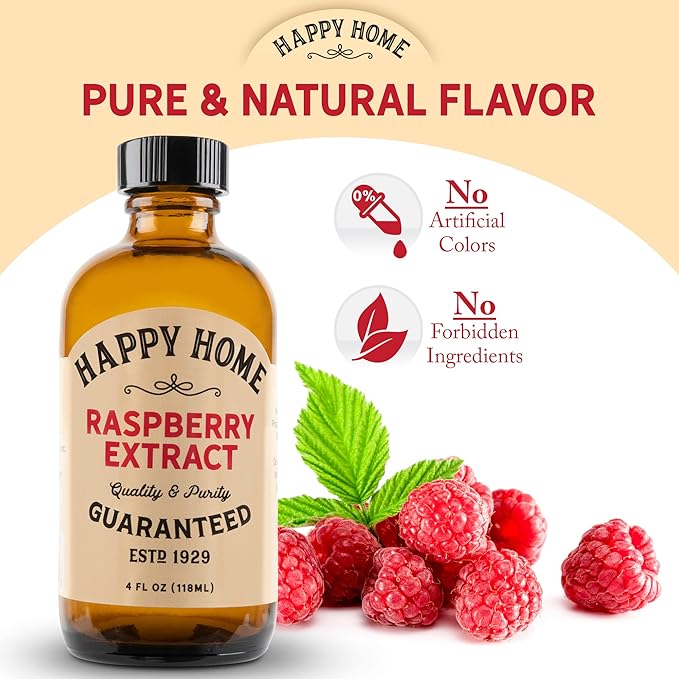 Happy Home Natural Raspberry Flavor - Certified Kosher, 4 oz.