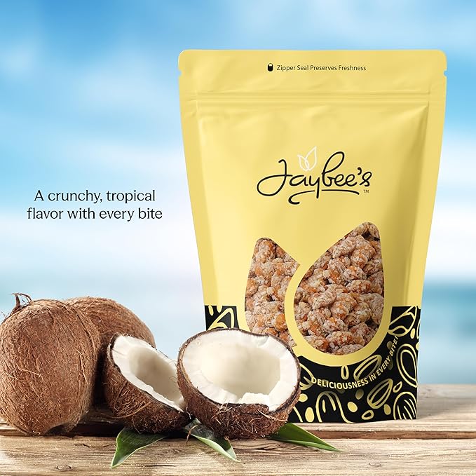 Coconut Toffee Cashews 3 Pound Resealable Pouch | Gourmet Holiday Snack, Perfect for Gifting, Stocking Stuffers & Festive Treats | Jaybee's Nuts