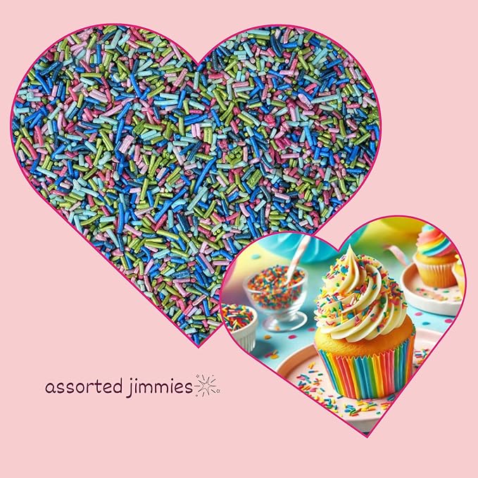 Confect Carnival Craze Rainbow Sprinkles – Custom Blend Jimmies – Multicolor Edible Toppings for Cake, Cupcake & Dessert Decorating – Vegan, Gluten-Free, Nut-Free, Soy-Free, Dairy-Free, Palm Oil-Free – 4.2 Oz