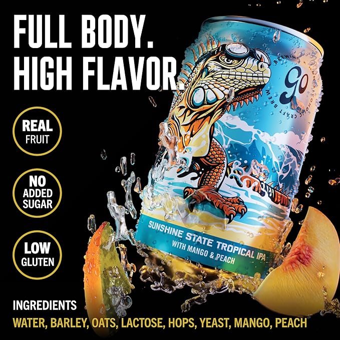 Go Brewing - IPA 12 Mixed Pack - Non Alcoholic Beer - Small Batch Brew - Low Calorie Drink - Featuring Double IPA, Prophets Hazy IPA, Citrus IPA & Tropical IPA - Low-Calorie, NA Brew (12 oz, 12 Pack)