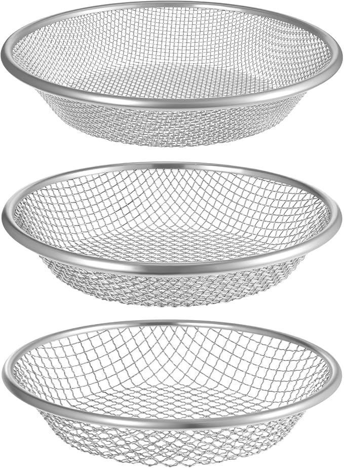 Garden Soil Sifter 3Pcs Compost Sifter Rock Sifters for Gardening, Fits 5-Gallon Buckets 3 Apertures