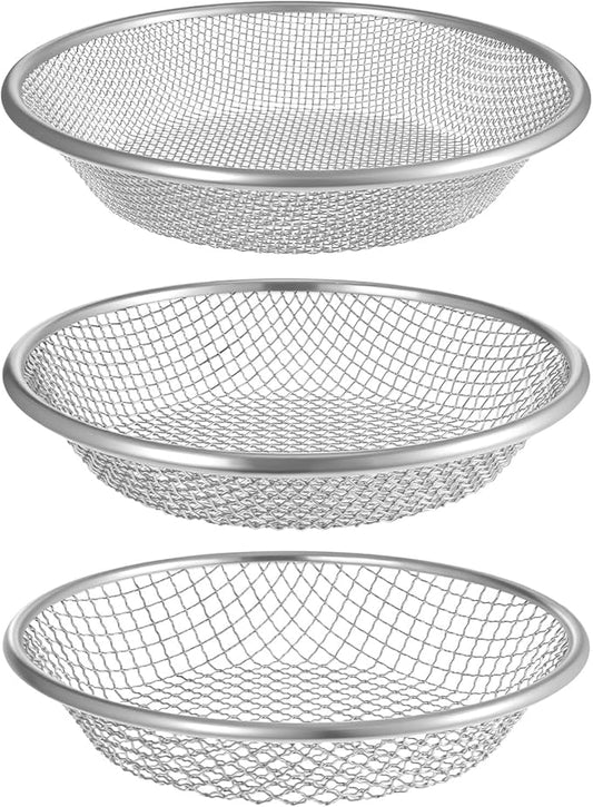 Garden Soil Sifter 3Pcs Compost Sifter Rock Sifters for Gardening, Fits 5-Gallon Buckets 3 Apertures