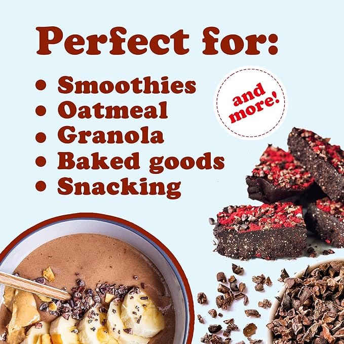 Food to Live Organic Sweet Cacao Nibs, 2 Pounds – Non-GMO, Lightly Sweetened with Coconut Sugar, Raw, Non-Irradiated, Vegan, Kosher, Bulk, Great for Snacking, Baking & Smoothies. High in Antioxidants