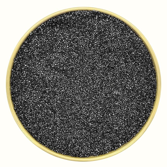 Dynastang Black Sanding Sugar Sprinkles Edible Sugar Crystals Cake Decoration Cupcake Toppers Cookie Decorating Perfect for Cakes, Cupcakes, Desserts Toppings 3OZ
