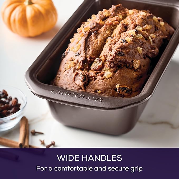 Circulon - 46013 Circulon Bakeware Meatloaf/Nonstick Baking Loaf Pan, 9 Inch x 5 Inch, Chocolate Brown