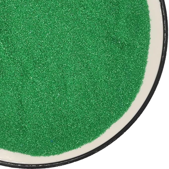 Edible 5 Ounce Fine Decorative Green Sanding Sugar Sprinkles for Baking, Sparkling Crystals for Cakes, Cookies, Cupcakes, Ice Cream Topping and Rimming Sugar