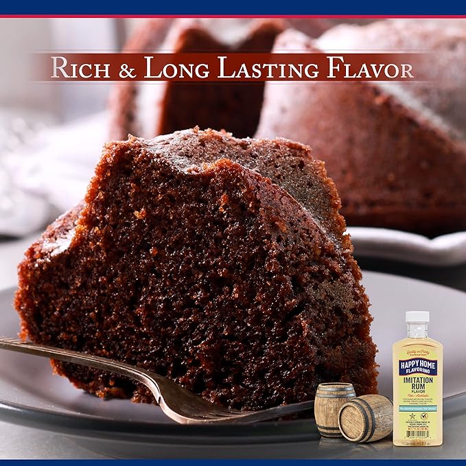 Happy Home Imitation Rum Flavoring, Non-Alcoholic, Certified Kosher, 7 oz.