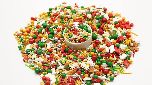 Fancy Christmas Sprinkle Blends - Holiday Sprinkles For Cookie Decorating, Cake Decorating, Baking, Or Hot Chocolate - Christmas Sprinkles Bulk - Christmas Sprinkles For Cookies (Christmastime Treasures)