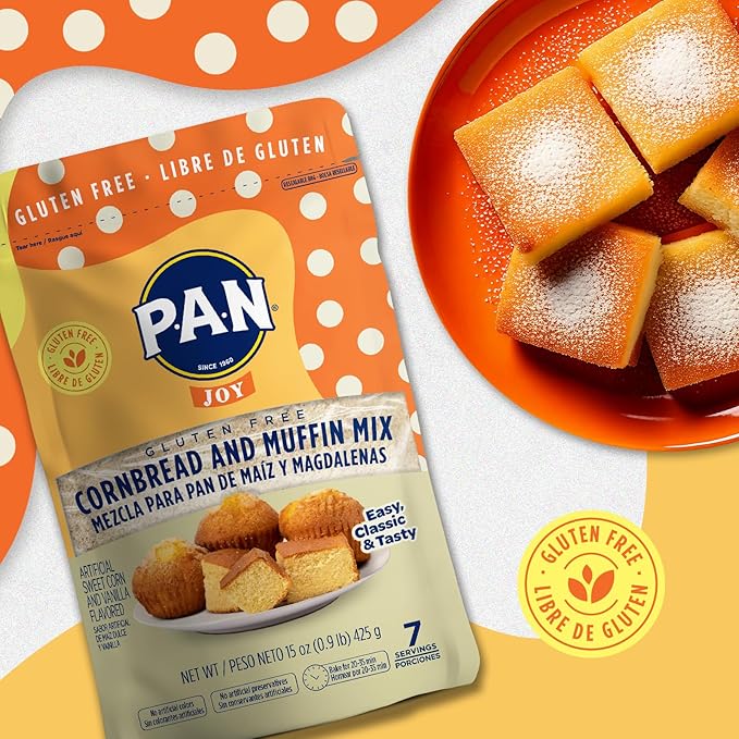 P.A.N Cornbread and Muffin Mix – Gluten Free Baking Mix 0.9 lb. (6 Pack)