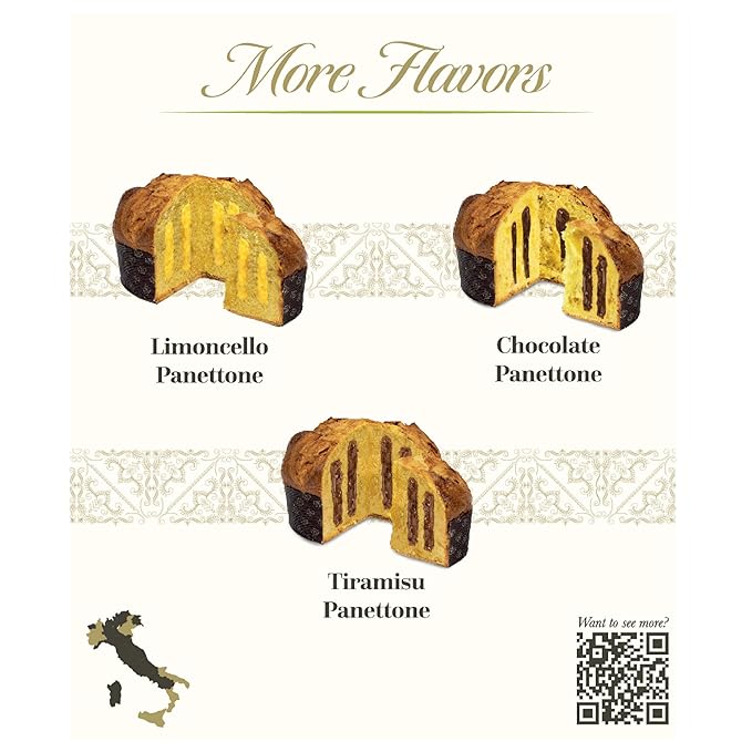 Giusto Sapore Authentic Italian Panettone Filled with Pistachio Cream - New and Imported from Italy, Family Owned - 28.21 oz