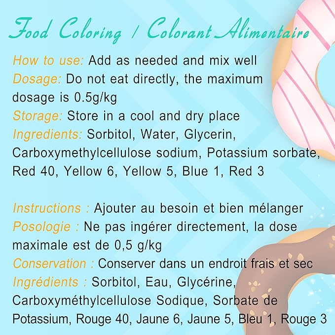 Food Coloring - Vivid Food Coloring for Baking, Cake Decorating, Cookie, Fondant, Macaron - Liquid Tasteless Food Color Dye for Airbrush, DIY Slime Making and Crafts - 6 fl.oz / 160ml (Green)