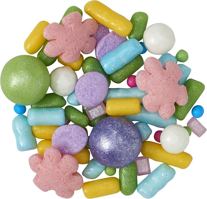 DECOPAC Bloom Sweet Bloom Deluxe Fusion Mix, 26oz, Fancy Candy Sprinkles in Handheld Container, Edible Sprinkles For Celebration Cakes, Cupcakes, Cookies and Donuts, Spring Colors
