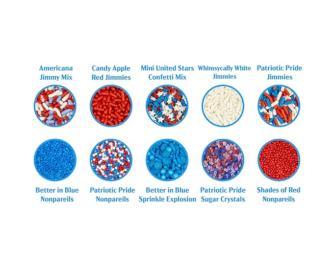 Mystic Sprinkles Sprinkle Decorating Kits (Patriotic Pride)