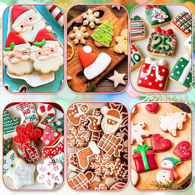 14-Piece Christmas Cookie Cutter Set - Classic Christmas Patterns, Food-Grade Stainless Steel, Easy Demold & Perfect for Holiday Baking