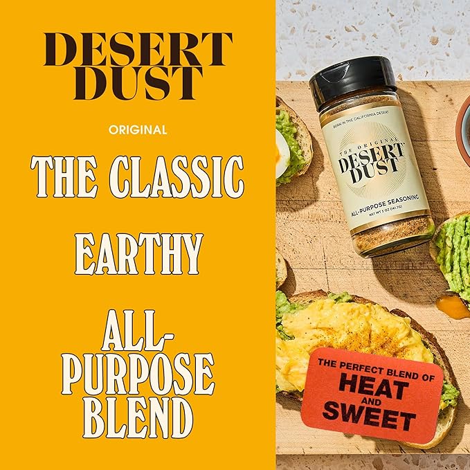 Desert Dust All-Purpose Seasoning – Smoky, Earthy & Sweet with Organic Date Sugar | Versatile Rub for Steak, Chicken, Fish, Veggies & More | Gourmet BBQ & Grilling Spice Blend (5oz,Original)