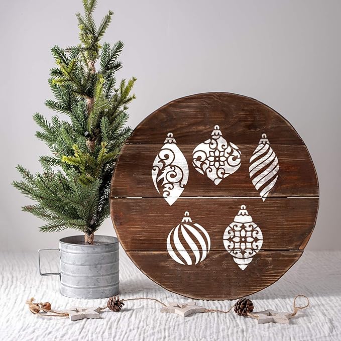 Christmas Ornaments Stencil - Cards, Gifts, Stencils, Decorations, Sticker