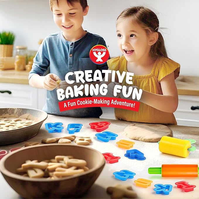 54 Pcs Dough Tools Set – Dough Cutters + Dough Extruders + Numbers & Alphabet Cutters Set – Educational Modeling Clay Tools – Preschool Toys & Toddler Activities – Arts & Crafts for Kids Ages 3-5