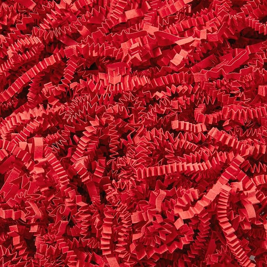 Mefleet 1 LB Crinkle Cut Paper Shred Filler Red Crinkle Shredded Paper for Gift Box - Gift Basket Bag Filler - Grass Cushion Stuffing for Valentine's Day Holiday Packaging Wrapping