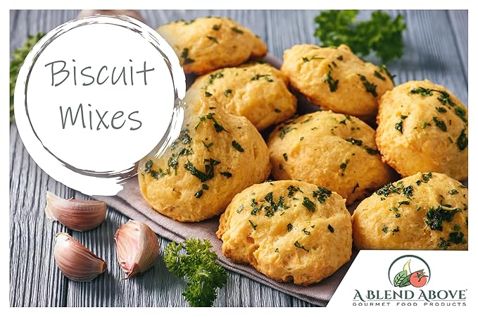 A Blend Above Jalapeno Cheddar Biscuits Mix - Easy To Make, Makes 10 Biscuits, Biscuit Mix Just Add Water - Deliciously Spicy at Every Bite, Dinner Biscuits, Biscuits & Gravy, Breakfast Biscuits, Spicy Biscuits - 10 Servings