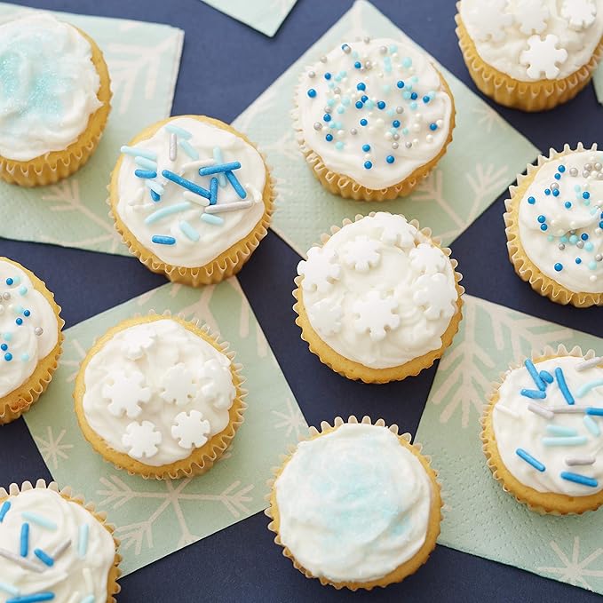 Wilton Winter Sprinkles Mega Set of 4, 16.6 oz, blue and white