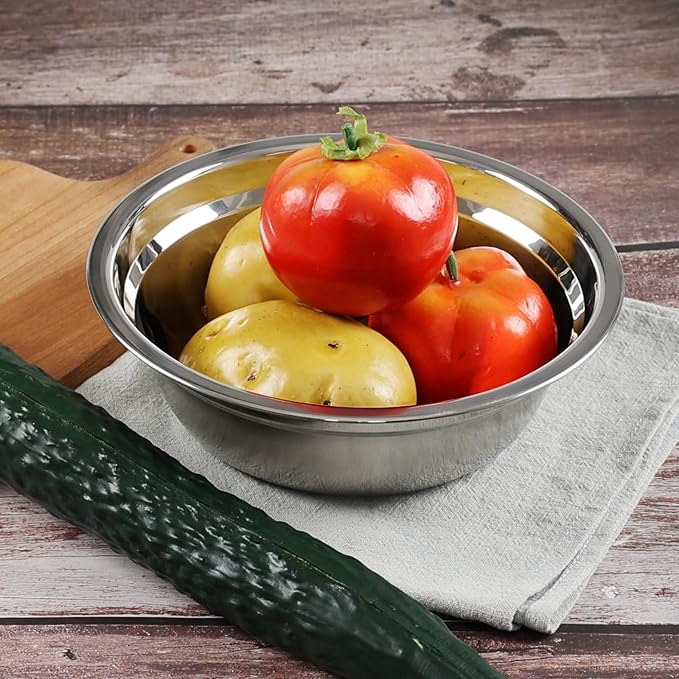 4-Pack Stainless Steel Mixing Bowls, Metal Nesting Bowls