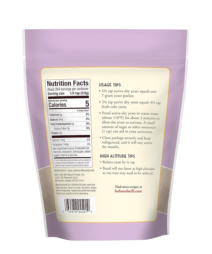 Bob's Red Mill Gluten Free Active Dry Yeast, 08 Oz