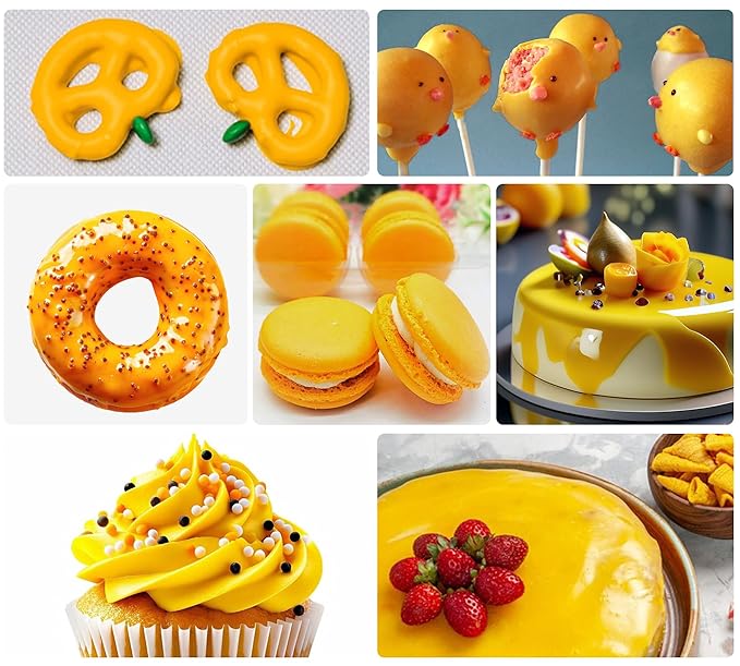 Oil Based Food Coloring Set, Gold Oil Based Food Coloring for Chocolate, Food Grade Food Color Dye for Candy Melts, Baking, Icing, Frosting and Cake Decorating, Flavorless Vibrant - 55g/Bottle