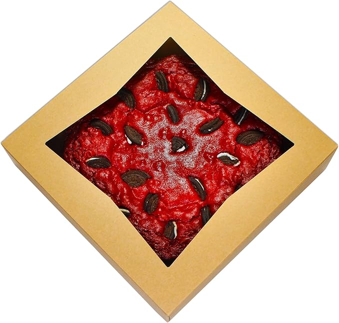 BAKELUV Pie Boxes 10x10x2.5 Inch | Brown / 12 pcs/Auto-Popup | Bakery/Pastry/Treats/Cookies/Cheesecake/Cake/Muffins/Donuts