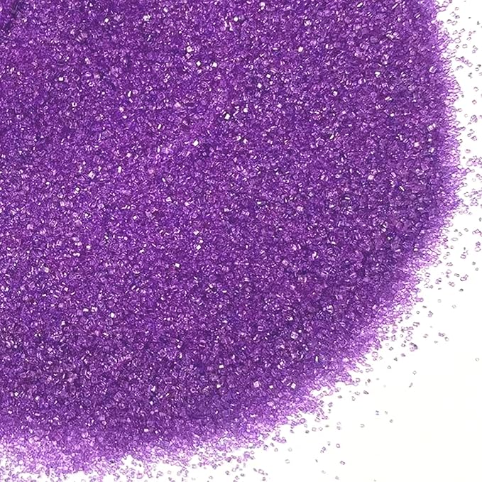 PhilaeEC Purple Sanding Sugar Edible Sparkling Crystals for Baking Cake Decoration Cookie Ice Cream Cupcake Toppers Wedding Party Valentines Halloween Christmas Supplies 5oz