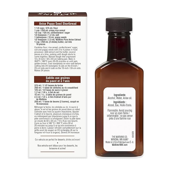 Watkins Pure Anise Extract, 2 oz. Bottles, Pack of 6 (Packaging May Vary)