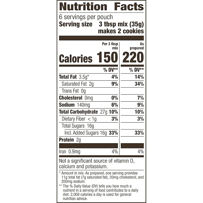 Betty Crocker Chocolate Chip Cookie Mix, Makes (12) 2-inch Cookies, 7.5 oz. (Pack of 9)