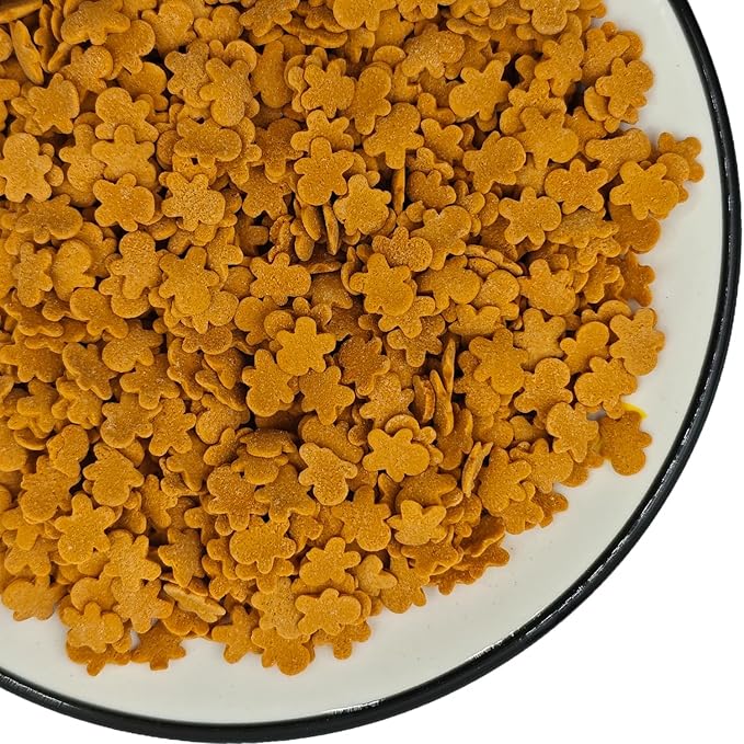 Edible 3.4 oz Brown Christmas Gingerbread Men Confetti Candy Sprinkles Dessert Sprinkle Cupcake Toppers Cookie Decorations for Xmas Cake Decorating